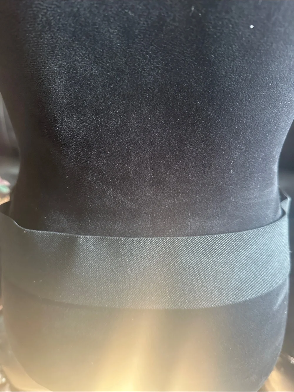 Black Laser-Cut Stretch Waist Belt with Silver-Tone Clasp